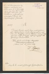 k.k. naturhistorisches Hofmuseum, Intendanzakten 1885-1896 (Hauer), Aktenzahl Z.420/1889, Seite 1